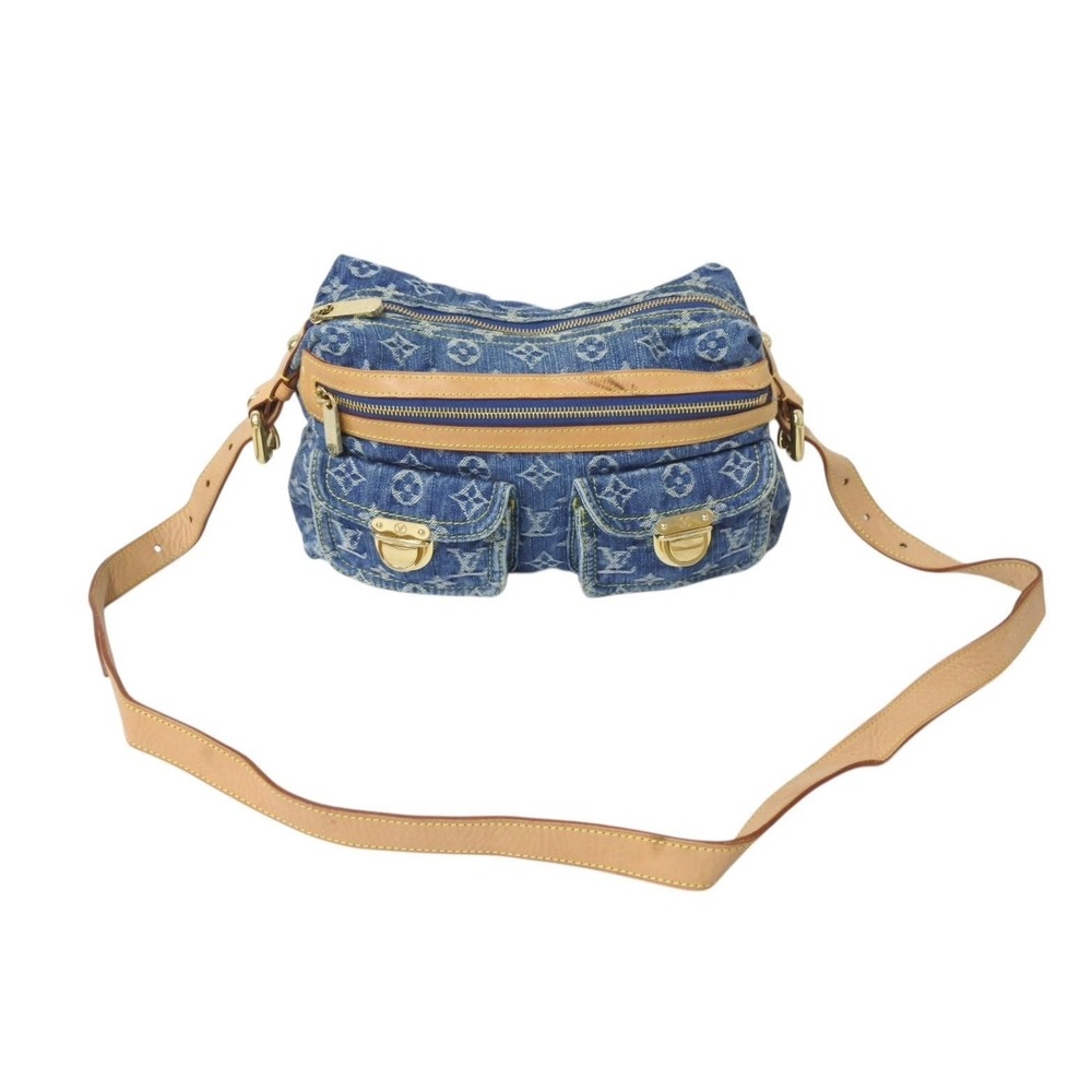 Louis Vuitton Denim Monogram Baggy Shoulder Bag Blue - Picture 2 of 9